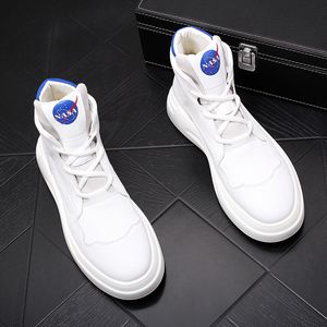 Concepteur haut hommes décontracté Tenis chaussures mode fond épais à lacets formateurs mâle blanc en caoutchouc respirant baskets X80