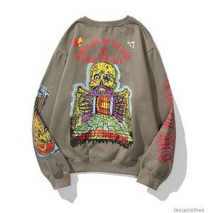 Sudadera con capucha de diseñador Sudaderas para hombres Moda Streetwear Kanyes Temporada 6 Un nombre conjunto del rapero Old School Graffiti Divertido Suéter de moda versátil