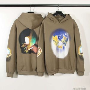 Sweat à capuche pour hommes Sweatshirts Mode Streetwear American High Street Mode Br Kanyes Même Kanyes Peinture à l'huile abstraite Sweat à capuche Hommes Femmes