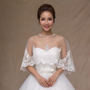 Châle de mariée en dentelle et diamants, vestes enveloppées à la mode, accessoires pour robe de mariée