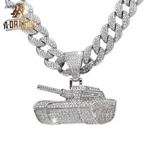 Designer vente chaude haut de gamme original glacé Hip Hop Vvs Moissanite diamant chaîne pendentif collier personnalisé 925 bijoux en argent pour hommes
