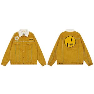 Veste de créateurs Broidered Smiley Sunflower Lettres Logo Tendance décontractée Colon