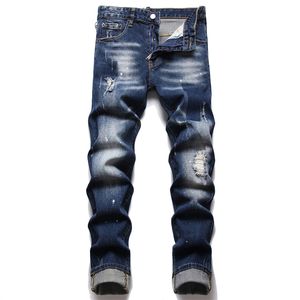 Designer Jeans Pantalons Hommes Denim Ripped Mode Trous Pantalon US Taille Hip Hop Distressed Zipper Pantalon Pour Homme Top Vente 1342