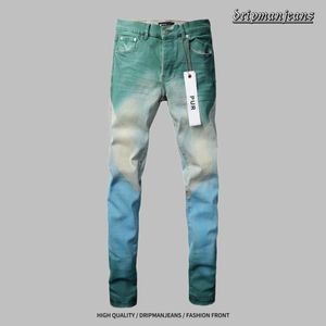 designer jeans violet jeans empilés jeans hommes de jeans lâches déchirure denim européenne jeans hommes de pantalon pantalon machine tie dye pantalon de couleur goutte à goutte jeans