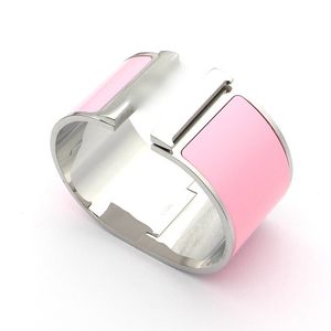 Pulsera de joyería de diseño 33 mm esposas ultra ancho para hombres y mujeres Pulsera de pareja 316L Titanio de acero de acero pulsera pulsera de diseño