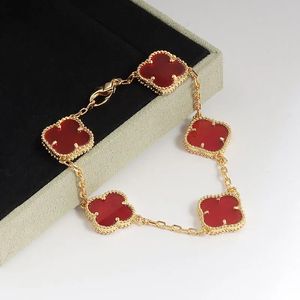 bracelet de bijoux de créateur bracelet de charme pour femme en acier inoxydable avec incrustation double face d'agate jade et de calcédoine bracelet de fleur de boutique de créateur