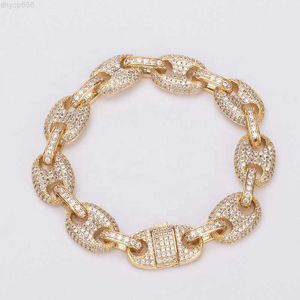 Diseñador de joyas Moda Urban Jewelry CZ Diamond Iced Out Collar Set Mariner Link Chain Bracelet Design