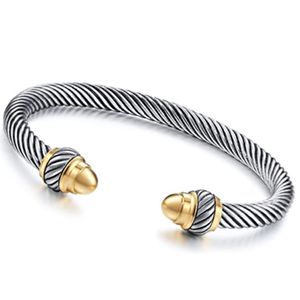 Diseñador Jewlery DY pulsera Diamante Oro Pulsera de cabeza redonda Nuevo producto popular Hilo trenzado Moda europea y americana Pulsera versátil
