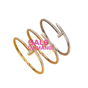 Designer Kajia Bracelet à l'or à la mode 18k à la mode couple en diamant complet couple en acier non brodé ouvert 3Juy F8xx