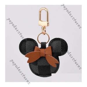 Designer Porte-clés Longes Llavero Souris Conception Voiture Porte-clés Faveur Sac De Fleur Pendentif Charme Bijoux Porte-clés Porte-clés Pour Hommes Cadeau Mode PU Cuir En Gros QETX