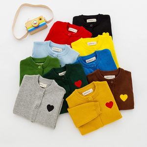 Diseñador de ropa para niños, suéteres para bebés, prendas de punto, jersey, Red Love, niño pequeño para niños, niñas, manga larga, letra, estilo de moda