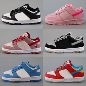 Diseñador de zapatos para correr para niños Casual Chunky Low Panda Negro Blanco Juventud Zapatos para niños grandes Niños Bebé Caminando para niños pequeños Deportes Zapato para correr Tamaño 24-37