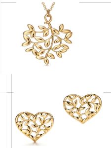 Designer Leaf Feme Femelle Colliers pour femmes Silver Trendy Pendant Set Bijoux de mode Mère Valentin de Saint-Valentin pour copine Accessoires en gros cadeau