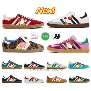 Diseñador zapatos de leopardo zapatos casuales veganos OG para hombres Mujeres Gales Bonner Cloud White Core Black Bonners Collegiate Verde Goma Flat Deportes Flat Sports