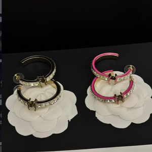 Boucles d'oreilles de verrouillage designer pour femmes de haute qualité de luxe rose noir cuivre en cuivre cercle de boucles d'oreille bijoux bijoux dopship