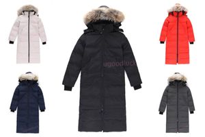 Designer Long genou épaissi en duvet d'oie blanche chaud mince maigre vers le bas hommes doudoune veste femmes manteau en cuir véritable fourrure manteau d'hiver Parka Couple veste