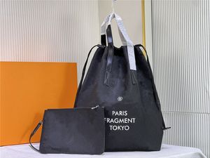 Sacs de luxe Designer Fragment Hippo Light Tote Bag M43417 Sac de voyage Cabas Light Macassar Avec Mini Wallet Bundle Pocket Ladies String Bags