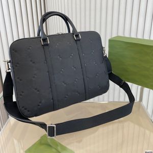 Porte-documents de marque de luxe de créateur, sac en cuir supérieur, sac pour ordinateur portable pour hommes d'affaires, sac à bandoulière classique et polyvalent, sac messager, sac décontracté à la mode, mallette