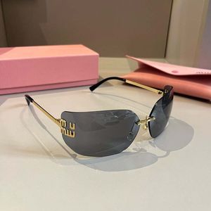 Diseñador de marca de lujo gafas rectangulares gafas de sol de gran tamaño mujer sin montura lunette homme clásicos de la moda gafas de sol de señora gafas de diseño grandes espejo negro