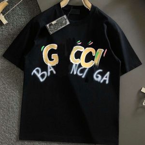 Designe Vêtements de mode décontractés Balencigas classique 23 Printemps / été nouvelle lettre de marque tendance imprimée T-shirt à manches courtes confortable pour hommes et femmes