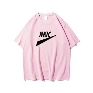 Diseñador de lujo Hombres Mujeres Camiseta rosa O-cuello Manga corta Marca de impresión de letras Casual Sport 100% Algodón Camisetas para hombres Ropa de verano para hombres