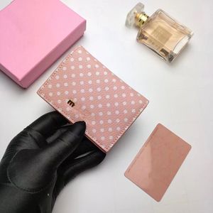Designer Luxury Sheepskin Polka Dot Holder High Look Level Ladies Cute Wallet Double Fold Designer Credit Card Holder Wallet avec box card bag