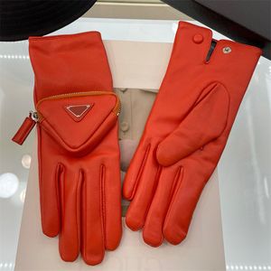 Diseñador Hombre Guante Invierno Cuero Cálido Dedo Guantes Mujeres Lujos Diseñadores Mitones Palma abierta Motocicleta Guante Deporte Mitts Béisbol