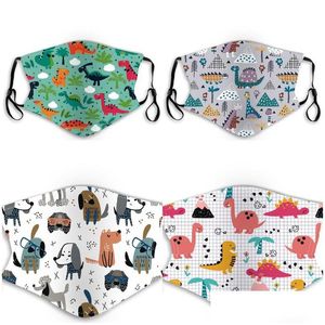 Designer Masques Mode Masques Bébé Enfants Chat Chien Arbre Léopard Arc-En-Couleur Visage Respirateur Tissu Réutilisable Mascarilla Childre Dhgarden Dh5St