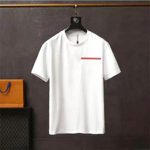 Camiseta de alta definición para hombre de diseño Letras impresas Camisa de algodón para hombre 2 colores Blanco y negro Top de lujo Camiseta para hombre Tallas europeas s-3XL Estilo minimalista