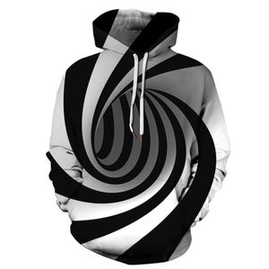 Designer Hoodies Sweatshirts Sweats Sweats Hot Digital Imprimé Hoodie 3D Naked Eye Series Veste à capuche lâche avec manches longues