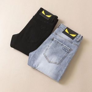 Jeans de diseño para hombres Jeans flacos Fashion Fashion Classic Slim Small Fees Leisure High-End Straight Elastic Pants