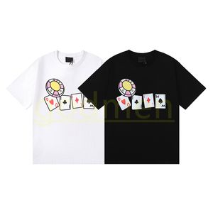 Designer Hommes T-shirt De Luxe Homme Femme Dessin Animé Poker Motif Imprimer T-shirts Hommes Manches Courtes Polos Vêtements Taille S-XL