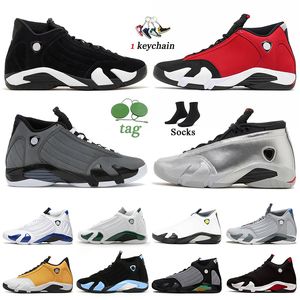 14s Hommes Jumpman 14 Chaussures de basket-ball Grande taille 13 Noir Blanc Light Graphite Forset Ginger Particule Gris Université Bleu Rouge Thuner Baskets de plein air Sports