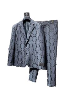 Diseñador para hombre Blazers PARIS Tela jacquard Letras dobles Otoño Ropa exterior de lujo Abrigo Slim Fit Casual Estampado para mujer Vestido de moda Pantalones M-3XL