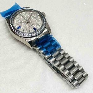 Diseñador Relojes de negocios para hombre Relojes de lujo Datejust Reloj mecánico para hombre Automático de la familia Pearl White Full Stone para relojes de pulsera xTMAI X5FLE