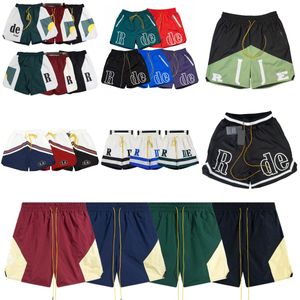 Pantalones cortos de diseñador para hombre Rhude Verano Nueva moda Pantalones cortos deportivos Pantalones cortos de playa Pantalones cortos de gimnasio Estilo Hip Hop callejero de alta calidad Pantalones cortos de varios estilos sueltos cómodos Tamaño de EE. UU. S-XL