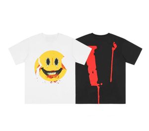 Designer Mens T-shirt Graffiti Joker Smiling Face Print Short Sleeve Loose Big V T-shirts Hip Hop T-shirt for Men and Women Short Sleeve T-shirt Top Clothing Pullover