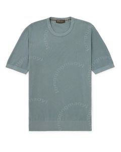 Diseñador Camiseta para hombre Loro Piano Hombres Slim-fit Algodón y mezcla de seda Pick Camiseta Manga corta Tops Camisetas de verano