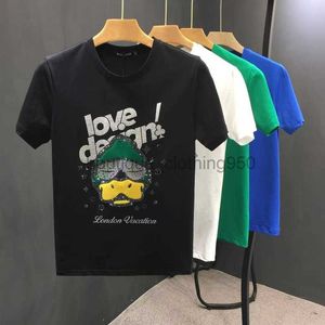 Diseñador para hombre camiseta cuello verano manga corta dibujos animados anime camiseta estilo ciudad hombres moda estándar moda marca top