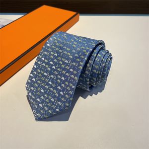Designer Mens Tie Umbrella Embroidered Ties Silk Business Tie Cyan High End Fashion Personality Wear Ties