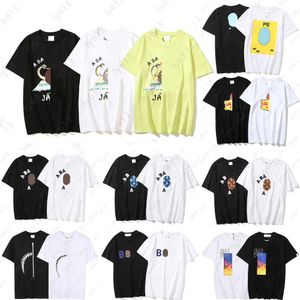 Designer Mens T-shirts High Street Graphic T-shirts pour hommes Summer Cotton Bapely Shirt Classic Pattern Décoration Mode Casual Manches courtes Col rond Shark T-shirt