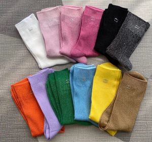 Designer Mesh longues chaussettes bas de bonneterie pour femmes 2023 nouvelles dames sexy strass argent fil chaussette bas bonne qualité cadeaux 3 couleurs livraison directe