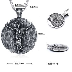 Collier de créateur temus chaud vendant en acier acier sacré ange jésus collier style religieux prière cadeau de Noël