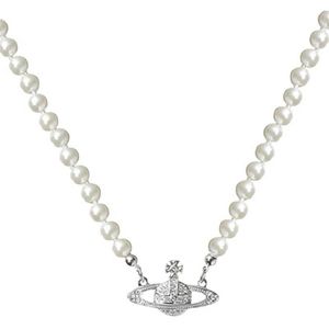 Colliers de créateurs explosifs Western Queen Mère Collier de perle de perle pour femmes diamant ouest-reine mère Saturne Clicule Chaîne High Version