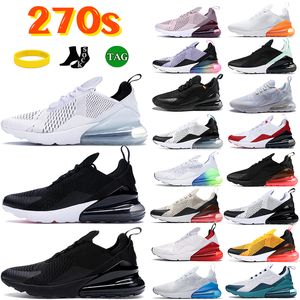 Hombres 270 Zapatos para correr Designer 270s Runner Sneakers White Triple Black Spirit Teal Mesh Shoe Hombres Mujeres Transpirable Goma Absorción de impactos Lace Up Sport Trainers