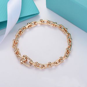Designer Bracelet de la série T en forme de U 925 Silver Charms pour femmes Bijoux de luxe populaires Bracelet Small Link en or Gold Quality Wedding Gifts with Box