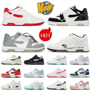 Designer Out Of Office Low Tops Chaussures De Course En Cuir De Veau Blanc Bleu Clair Gris Noir Rouge Sable Vert Brodé Flèche Femmes Hommes En Plein Air Casual Sports Sneakers