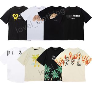 Designer Palms Summer Mens Femmes T-shirts Fashion Angle Loison Sleeves Cotton Street Tees Print de haute qualité