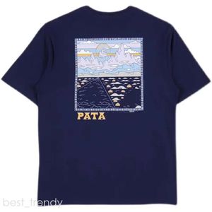 Diseñador Pata T Shirt Graphic Tee Camisa Patagoni Algodón Azul Black Whirt Outdoor Be Foot Climb A Mountain Ropa de alta calidad Mujeres para hombres 269