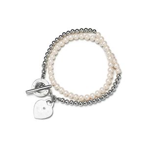 Bracelets de perles de créateurs 100% 925 collier en argent sterling pour femmes classique clé coeur bracelet cadeau exquis mariage femmes bracelet bijoux